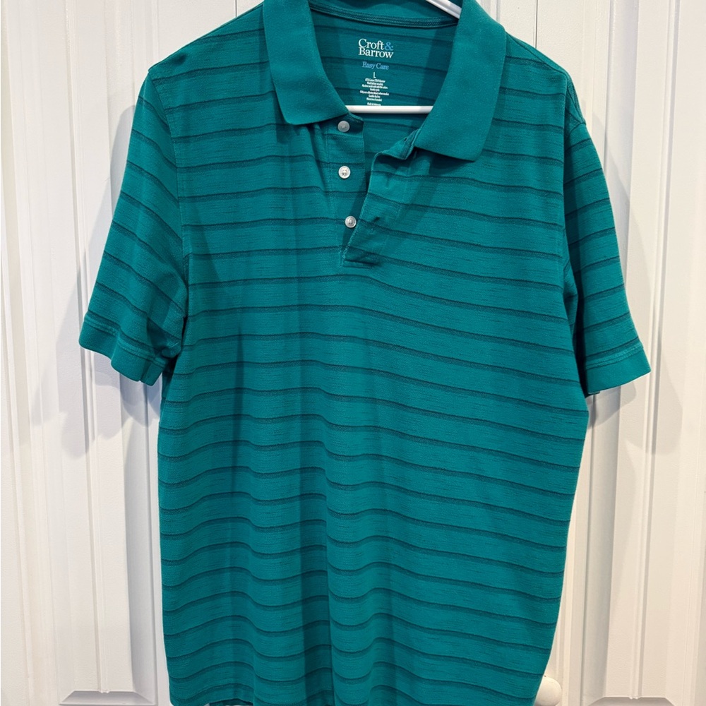 Croft & Barrow Men's Polo in Teal and Black